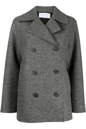 Harris Wharf London Felted double-breasted peacoat