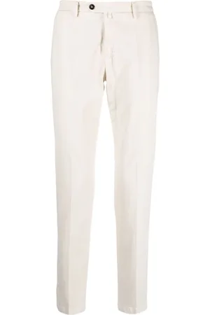 BRIGLIA Mid-rise tapered-leg trousers