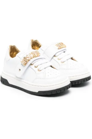 Moschino Logo-lettering leather sneakers
