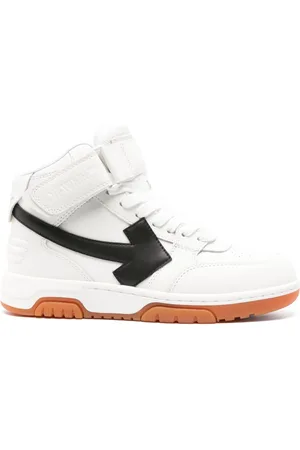 OFF-WHITE Out of Office logo-patch leather sneakers