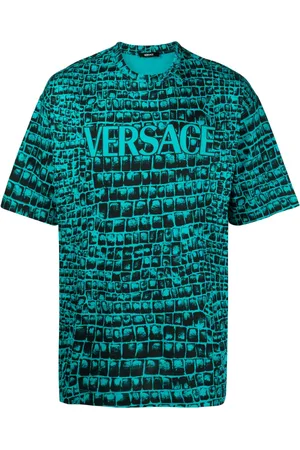 VERSACE Coccodrillo-print cotton T-shirt