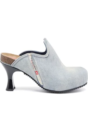 Diesel D-Woodstock W 80mm denim mules