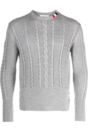 Thom Browne RWB-stripe cable-knit wool jumper