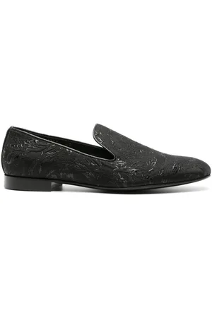 VERSACE Barocco jacquard leather slippers