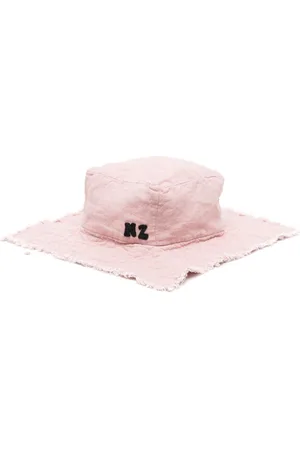 Natasha Zinko Logo-patch frayed-brim hat