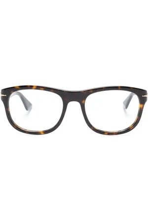 Montblanc Tortoiseshell-effect round-frame glasses