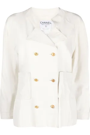 CHANEL 1990s double-breasted silk jacket
