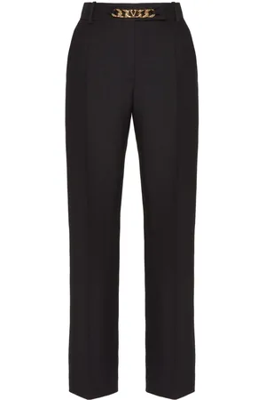 VALENTINO GARAVANI Crepe Couture VLogo Chain trousers
