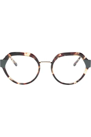 Kaleos Ball tortoiseshell-effect round-frame glasses