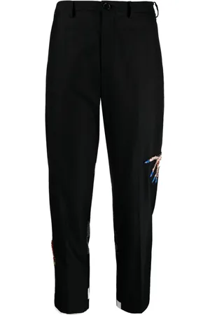 UNDERCOVER Embroidered mid-rise trousers