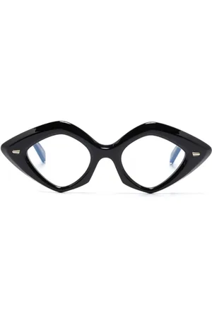 CUTLER & GROSS Logo-engraved cat-eye frame glasses