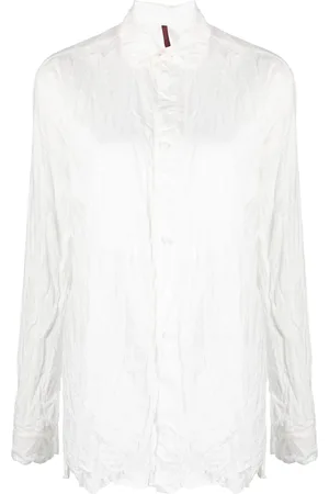 DANIELA GREGIS Crinkled long-sleeve cotton shirt
