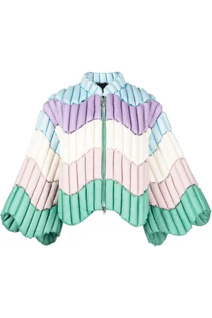 RAXXY Wave-shaped padded jacket