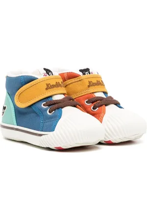 Miki House Colour-block touch-strap sneakers
