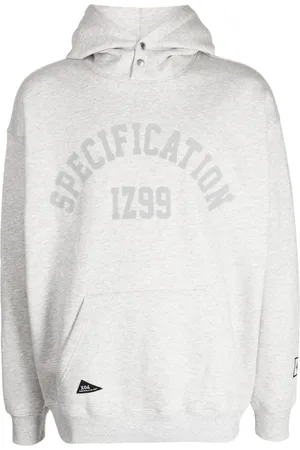 Izzue Slogan-embroidered press-stud hoodie
