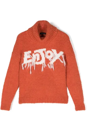 MONNALISA High-neck chunky-knit wool sweater
