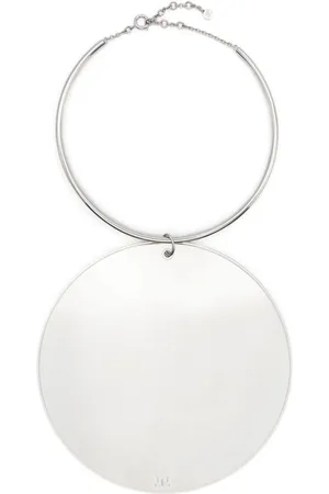 Courrèges Circular-pendant tube necklace