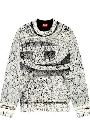 Diesel S-Macoval cracked-effect cotton sweatshirt