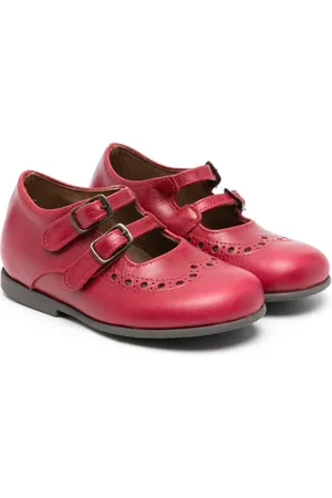 PèPè Perforated-detail leather ballerinas