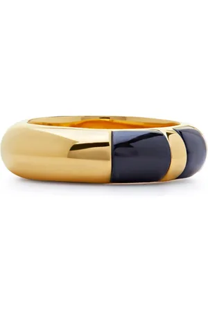 Monica Vinader Kate Young striped D-shape band ring