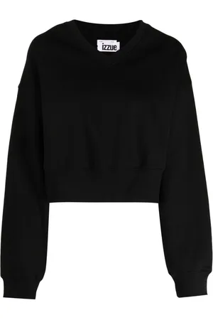 Izzue Rhinestone-embellished jersey sweatshirt