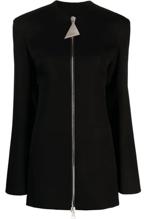 The Attico Zip-up virgin wool minidress