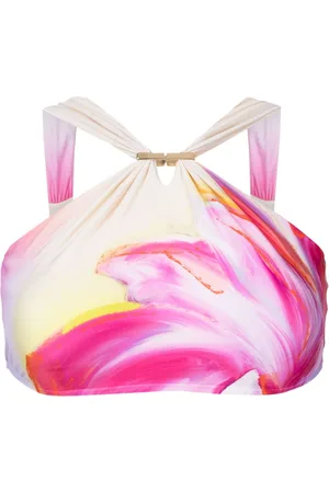Lenny Niemeyer Abstract-print halterneck bikini top
