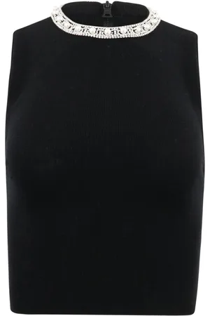 ALICE+OLIVIA Amity pearl-embellished top