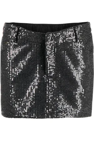 ROTATE Sequin twill mini skirt