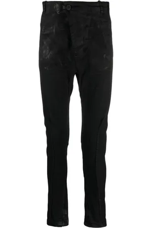 11 BY BORIS BIDJAN SABERI Drop-crotch faded skinny jeans