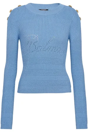 Balmain 6-Button ribbed-knit jumper