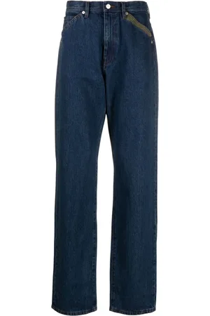 Paul Smith Plains-embroidered cotton jeans