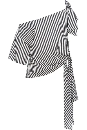 Pinko Striped one-shoulder blouse