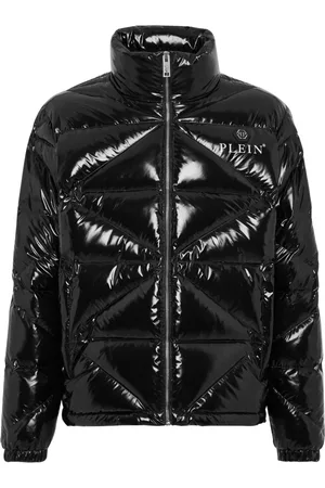 Philipp Plein Logo-plaque glossy padded jacket