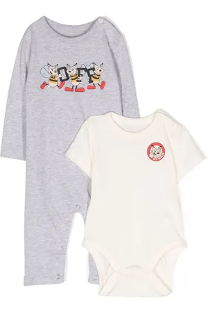 OFF-WHITE Logo-print cotton babygrow