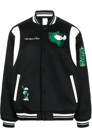 PUMA Cartoon-patch button-up bomber jacket
