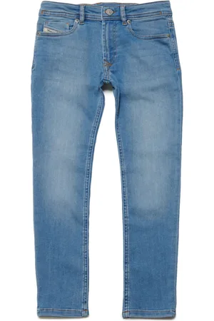 Diesel Logo-embroidered straight-leg jeans