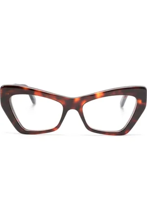 Balenciaga Tortoiseshell-detailed butterfly-frame glasses