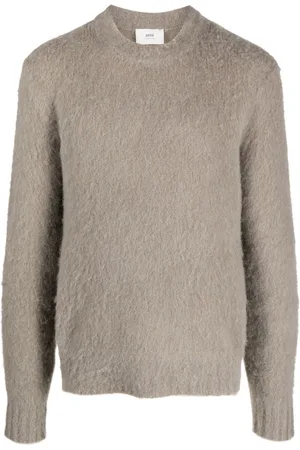 Ami Brushed crew-neck jumper