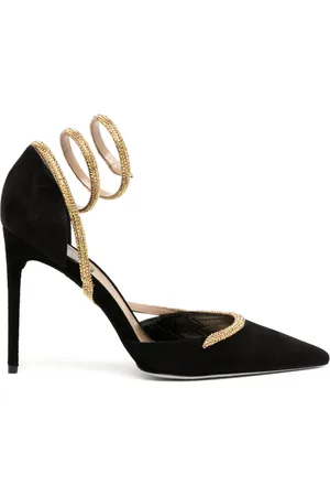 RENE CAOVILLA Cleo wraparound leather pumps