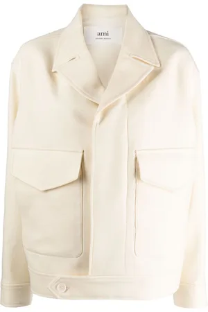 Ami Notched-lapel virgin-wool jacket