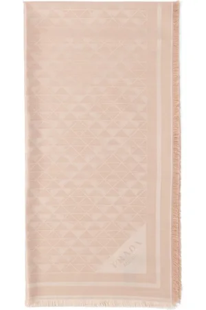 Prada Logo-jacquard silk scarf