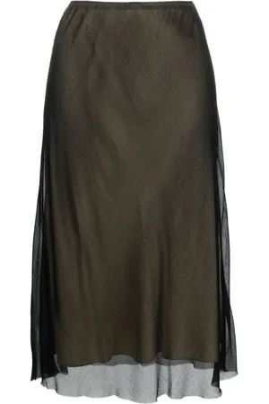 Vince Sheer slip midi skirt