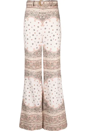 ZIMMERMANN Bandana-print linen trousers