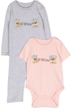 OFF-WHITE Logo-print cotton babygrow set
