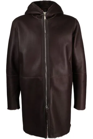 TAGLIATORE Wilson hooded leather coat