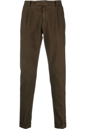 BRIGLIA Mid-rise tapered trousers