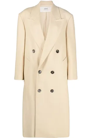 Ami Wide-lapels double-breasted long coat