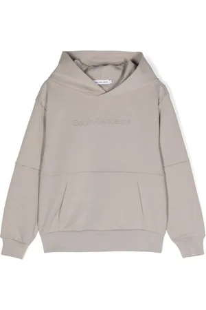 Calvin Klein Logo-embossed drop-shoulder hoodie