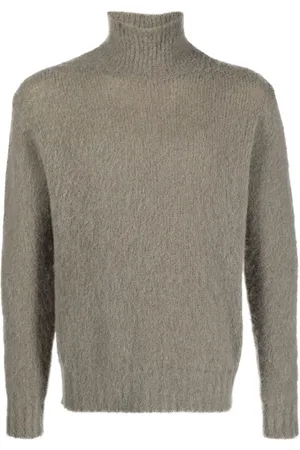 Ami High-neck brushed-effect jumper